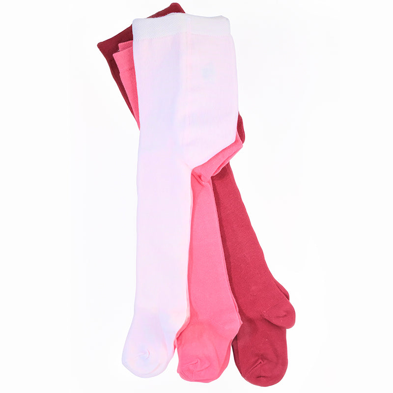 Special 3-pack girl plain cotton tights