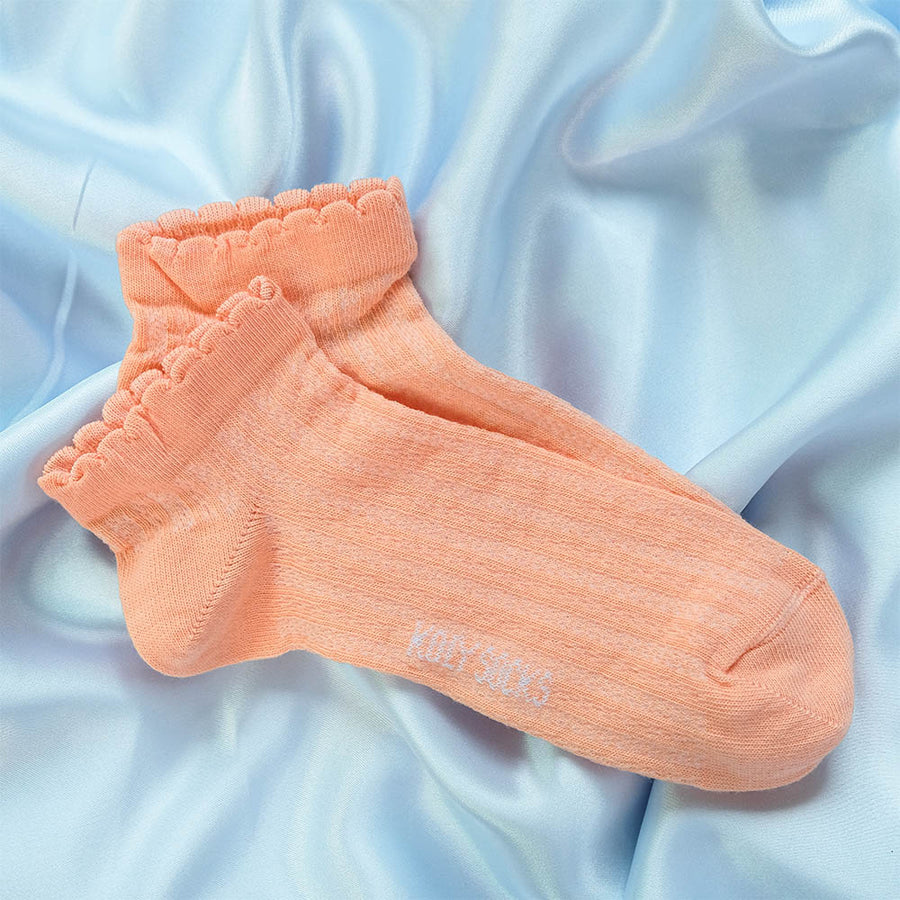 Hollow out plain girls socks