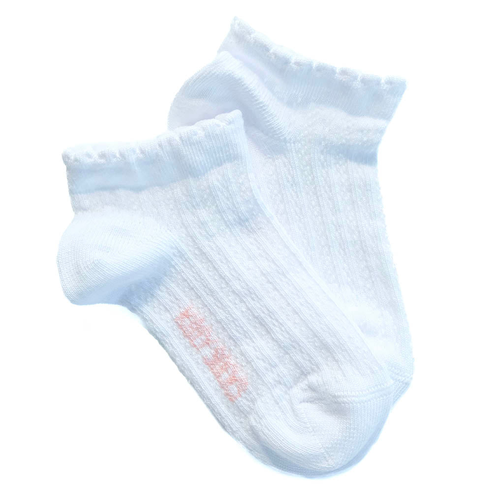 Hollow out plain girls socks