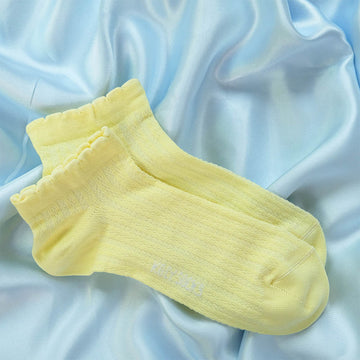 Hollow out plain girls socks