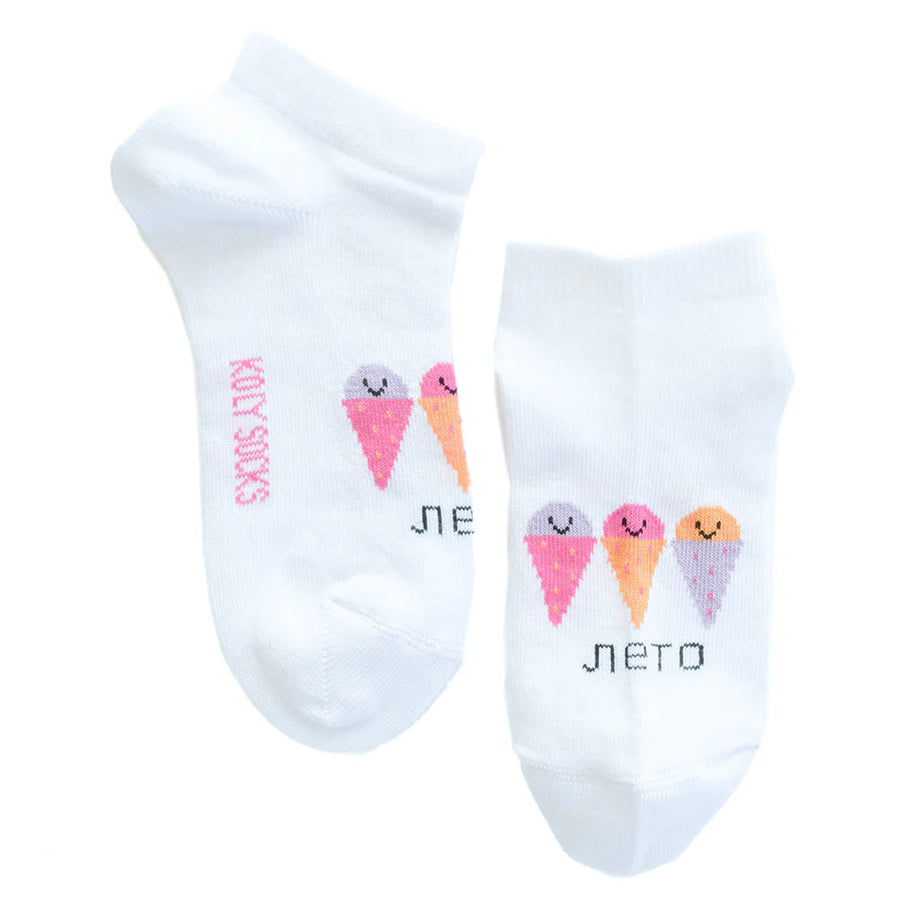 Summer ice cream girl ankle socks