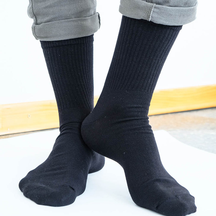 Plain Black Sport Socks