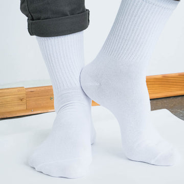 Plain White Sport Socks