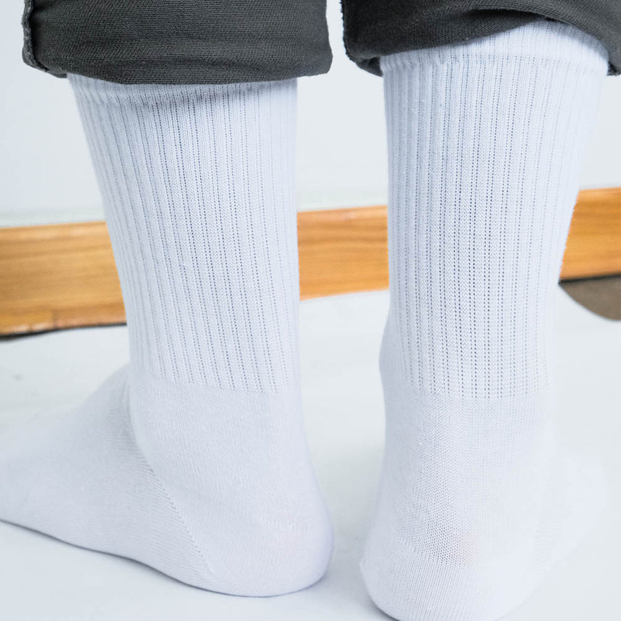 Plain White Sport Socks