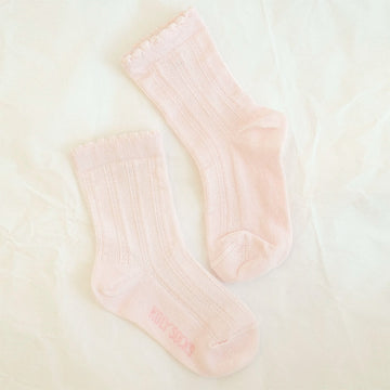 Light pink Elegant Ribbed Socks