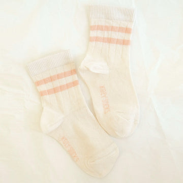 Beige Two Stripes Socks