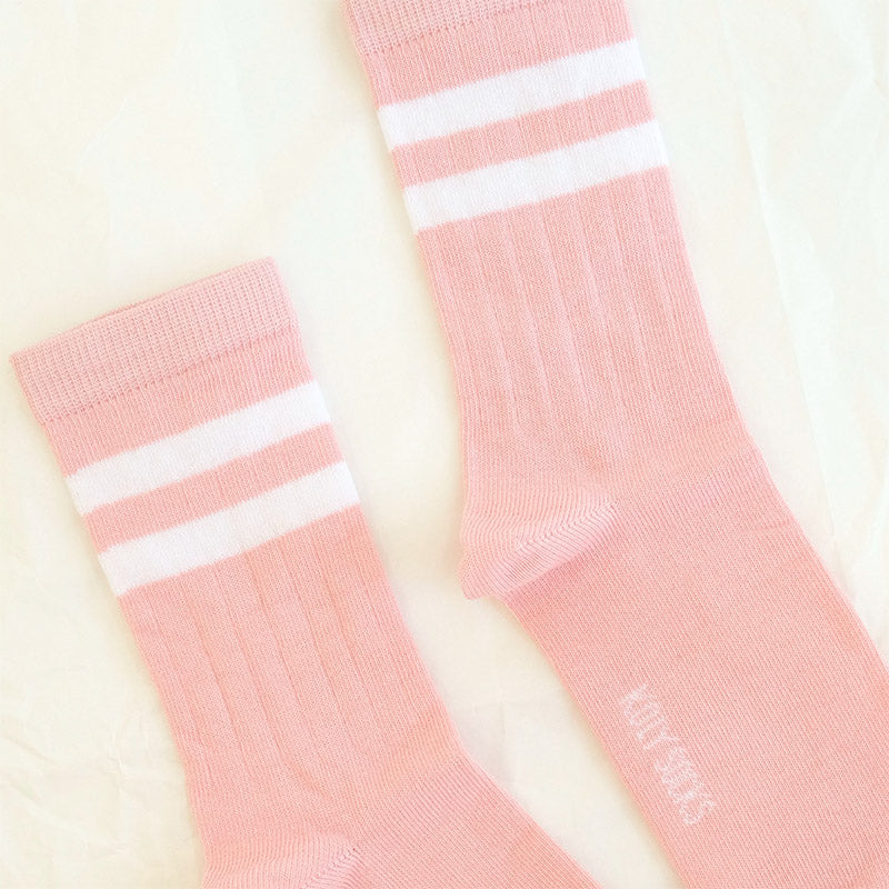 Pink Two Stripes Socks