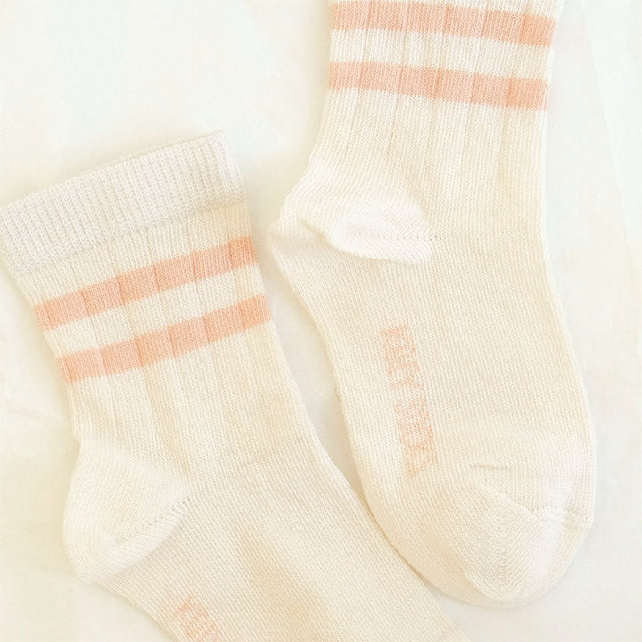 Beige Two Stripes Socks