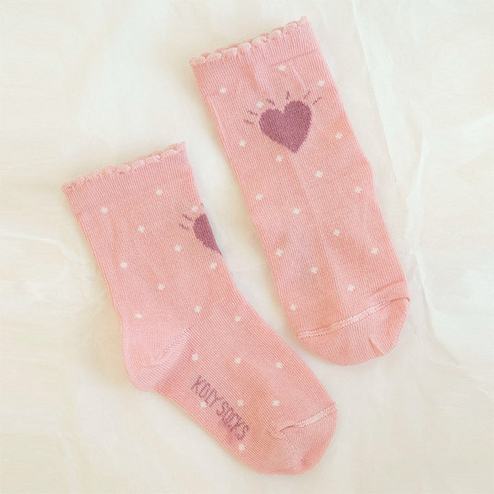 Pink Heart Socks