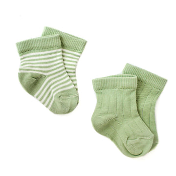 Two Baby Socks with Stripes