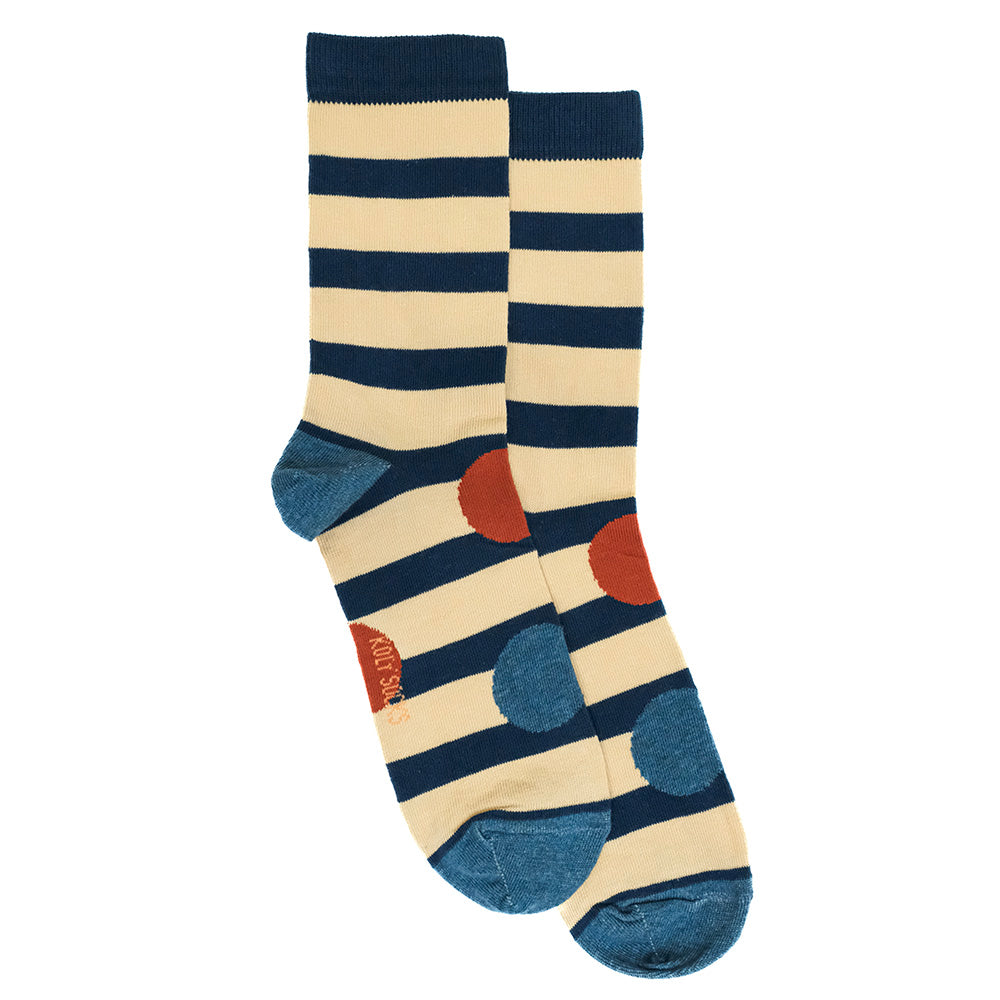 Striped Socks with three dots