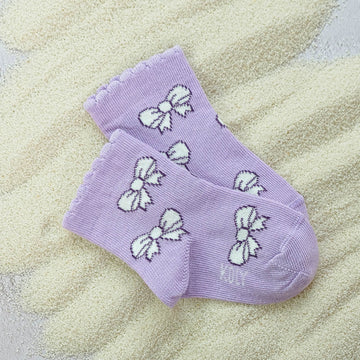 Lilac Bow socks